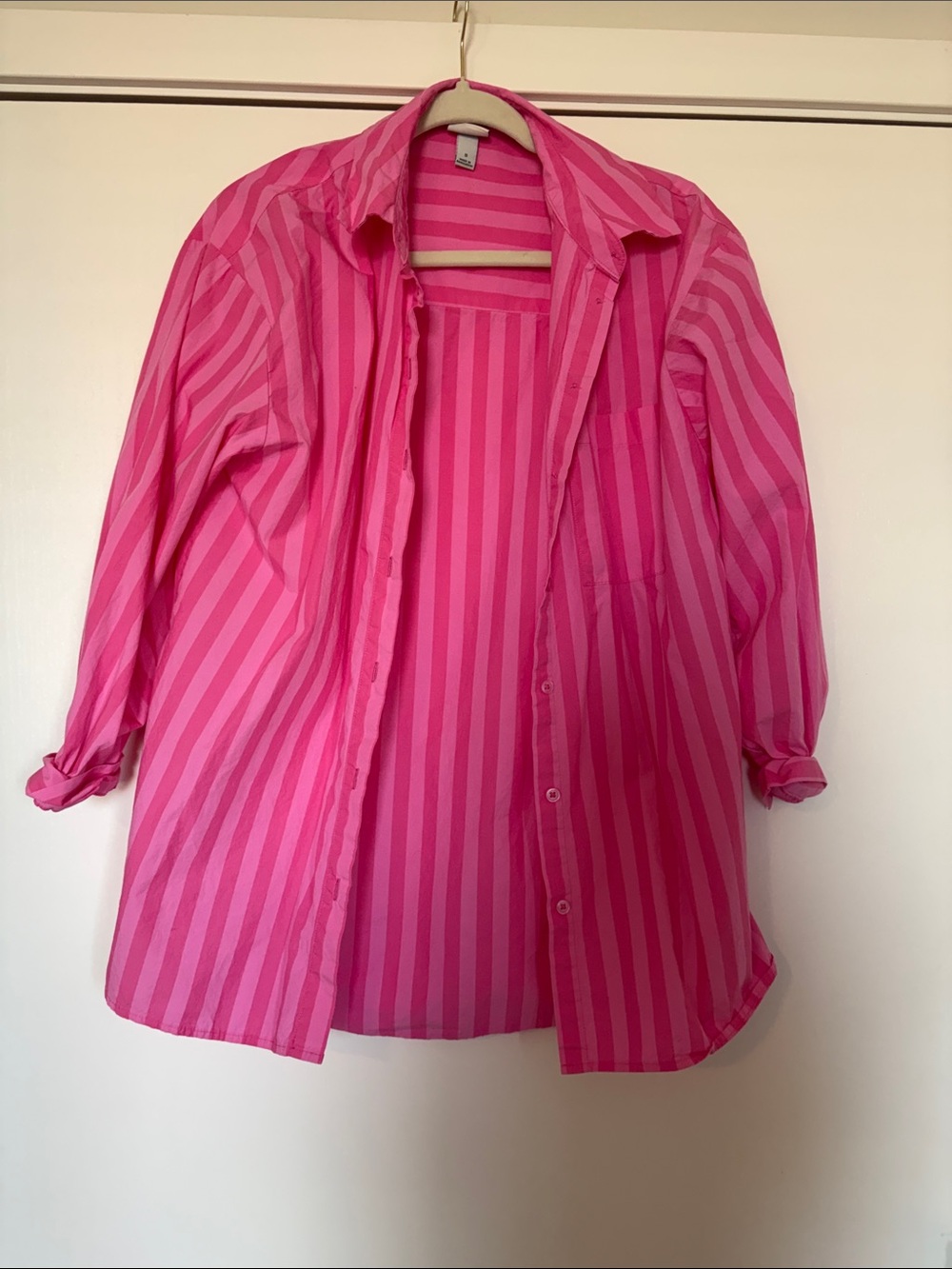 a new day Hot Pink Striped Button-Down Shirt